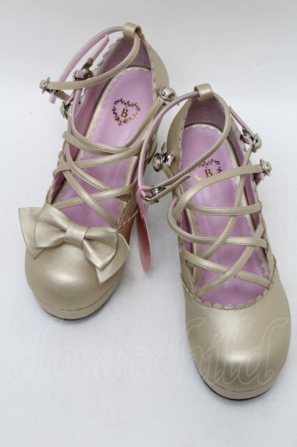 ベイビーザスターズシャインブライト　ハニークロスシューズS 新品タグ付 BABY,THE STARS SHINE BRIGHT / ハニークロスシューズ M ゴールド S