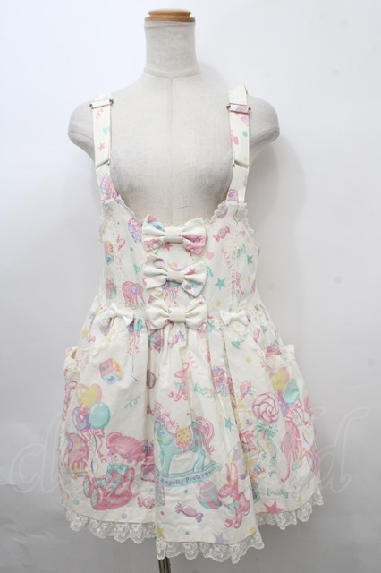 Angelic Pretty / TOY PARADEサロペット ホワイト Y-23-12-31-092-AP 