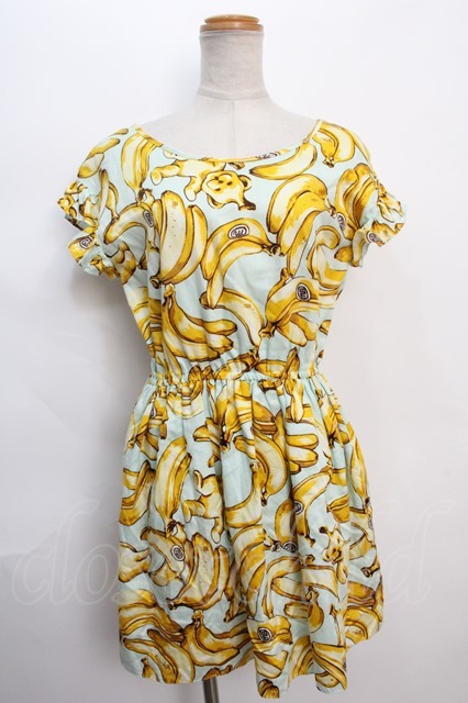 MILK / Banana BOYワンピース サックスベース Y-24-06-08-164-ML-OP-SZ  