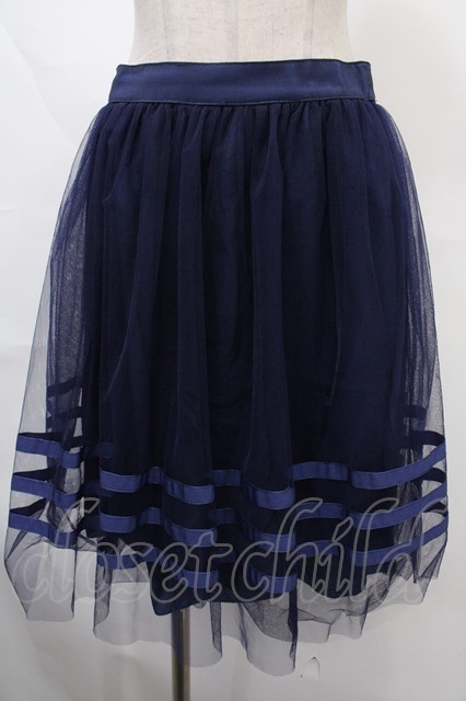 Jane Marple / ソフトチュールチュチュスカート M ネイビー Y-24-09-15 