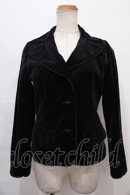MILK / 別珍ジャケット ブラック Y-24-09-21-080-ML-JA-SZ-ZY - closet 