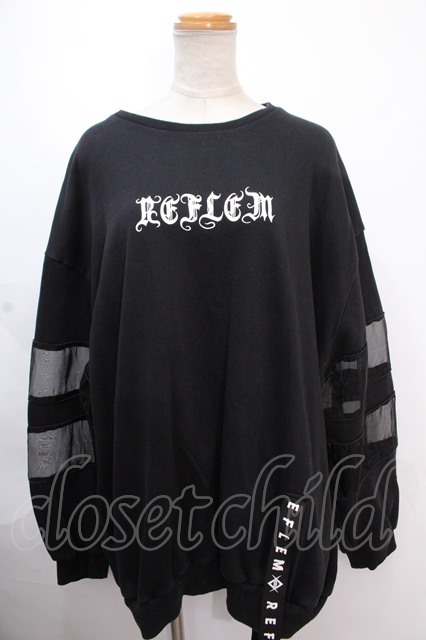 REFLEM / 袖シースルーPO/プルオーバー スウェットシャツ トレーナー F 
