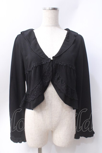 axes femme / レース使いボレロ 黒 Y-25-06-20-040-AX-TO-SZ-ZY