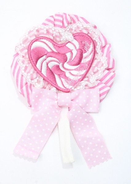 Angelic Pretty / POP Heartロリポップワッペンロゼッタブローチ
