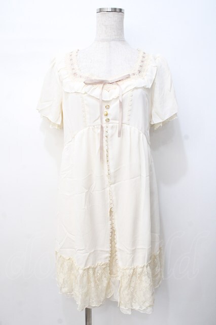 axes femme / レース生地切替スリットチュニ M 生成り Y-25-07