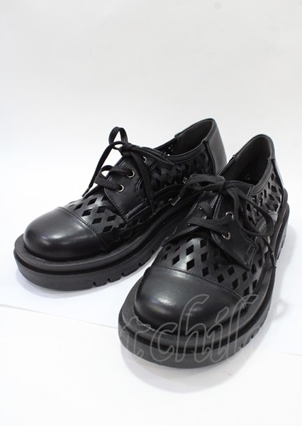 SHCH&AROさま専用です。 あしながおじさん / メッシュカットシューズ S ブラック Y-25-07