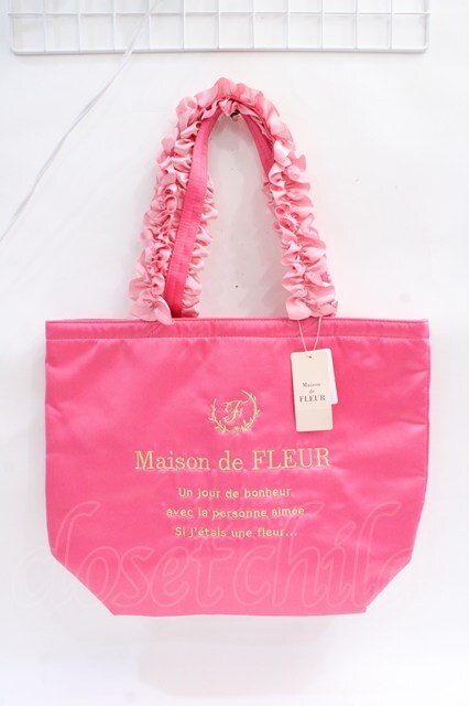 Maison de FLEUR / ピンクマニアフリルハンドルトートMバッグ F