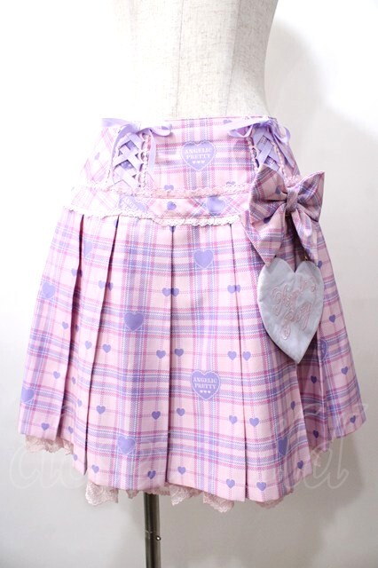 スカート Angelic Pretty SK Angelic Pretty / Sprinkle Heart Tartanスカート ピンク Y-25