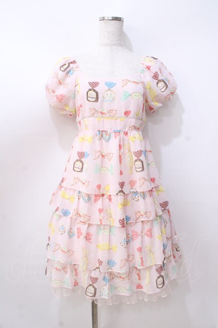 Emily Temple cute♡Buuny BOXワンピースピンク Emily Temple cute / チョコ＆ぬいぐるみワンピース ピンク Y-25