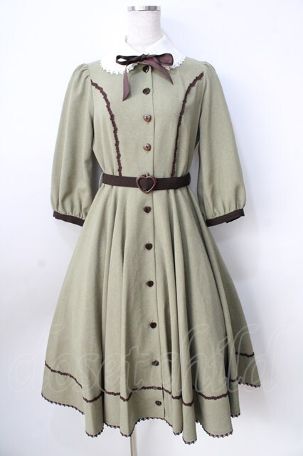 新品タグ付き Innocent Worldハートボタンワンピース ライトグリーン cc-y-25-09-01-175.jpg