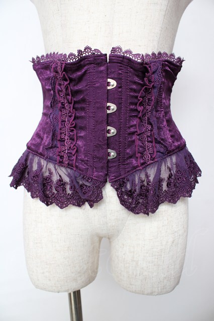 ATELIER PIERROT / フリルレースショートコルセット パープル Y