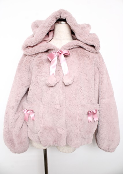 amavel ふわふわねこみみファーアウター　ブラック 🐰🎀🐱 ・ ・ #うさみみファーアウター_amavel #ねこみみファー