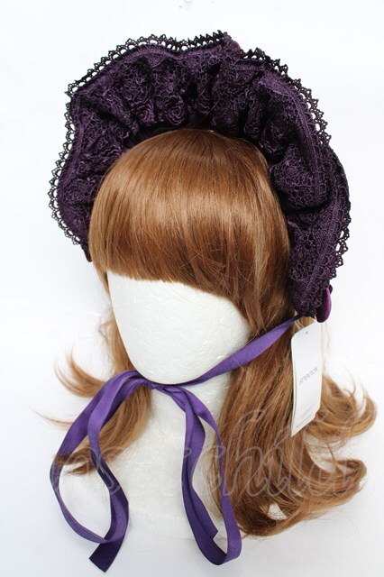 axes femme kawaii ベルベットドールハーフボンネット・ワイン axes femme kawaii / ベルベットドールハーフボンネット