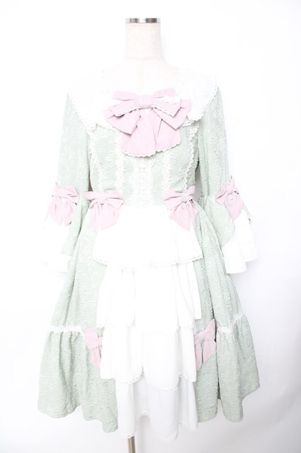 axes femme kawaii / メアリー姫袖ドレス M ミント Y-25-11-22-161-AX
