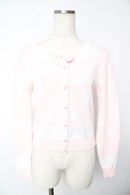 Angelic Pretty / Sweet Dotニットカーディガン ピンク Y-25-11-24-050