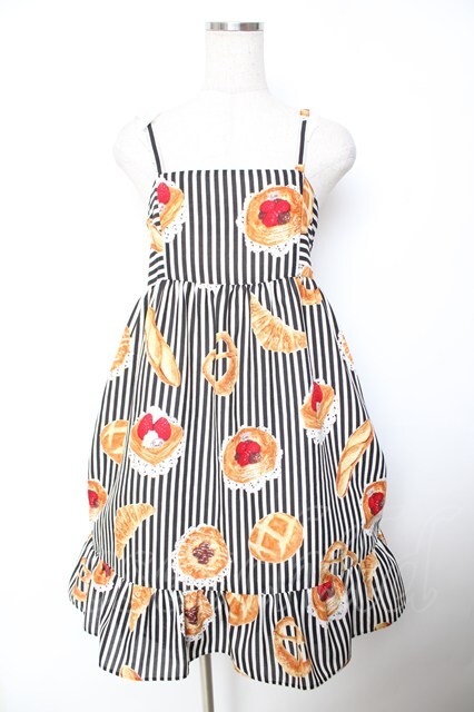 Emily Temple cute / バケットストライプレースショルダーワンピース