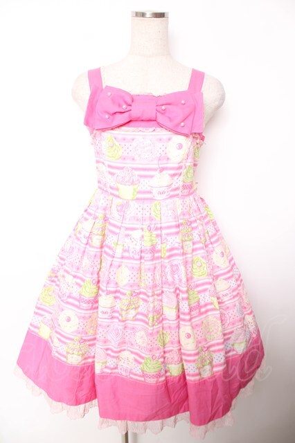 Angelic Pretty / ホイップマジック胸リボンジャンパースカート ピンク