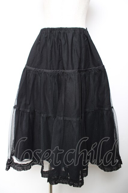 ALICE and the PIRATES / ロングハードチュールパニエ 黒 Y-25-12-04